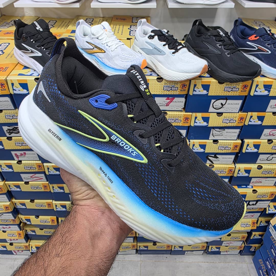 کتونی پیاده روی و رانینگ بروکس گلیسیرین  Brooks Glyceri 22 / ضمانت کیفیت / جعبه و بارکد دار / سایز ۴۰ ۴۱ ۴۲ ۴۳ ۴۴ ۴5